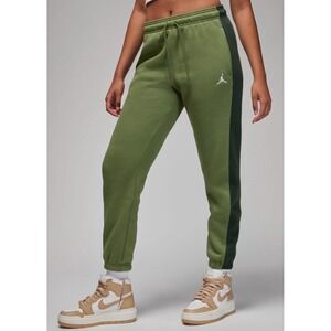 Jordan Women's Standard Fit Pants‎ Coupe Fitness Workout Sportswear Green Sz S